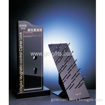 Black Countertop Showcases Displays Made Of Acrylic 